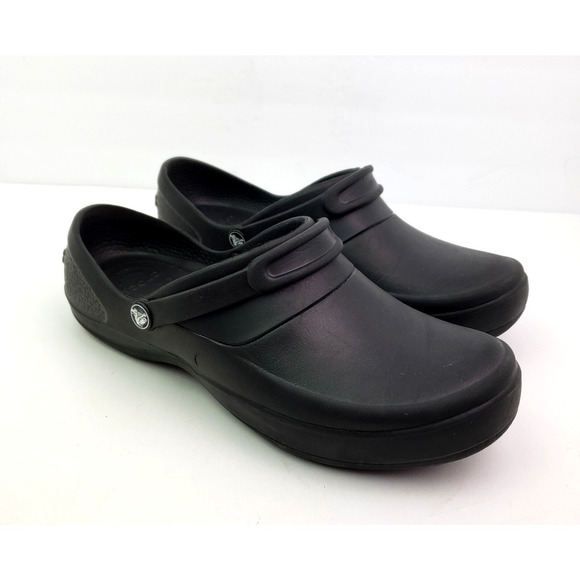 Crocs Mercy Work Womens Size 9 Black Slip On Slip Resistant Work Clog Shoes - Picture 1 of 10